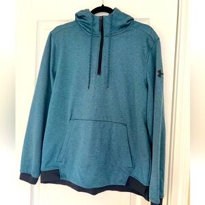 Under Armour  1/4 zip - Mens Hoodie Blue Size Medium